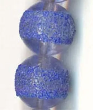 Vintage Rare German Glass Sugar Beads Cobalt Blue. 13mm. Pkg of 10. B11-BL-0492
