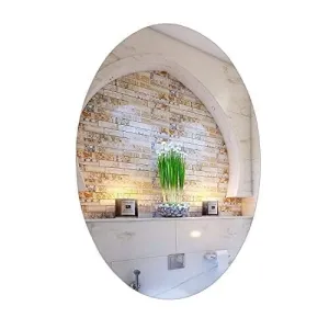 VJML Special Large Oval Wall Mirror, 30x45 cm, for Bathroom, Kitchen, Bedroom, Living Room 30 * 45 (Pack of 1)