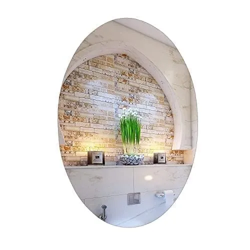 VJML Special Large Oval Wall Mirror, 30x45 cm, for Bathroom, Kitchen, Bedroom, Living Room 30 * 45 (Pack of 1)