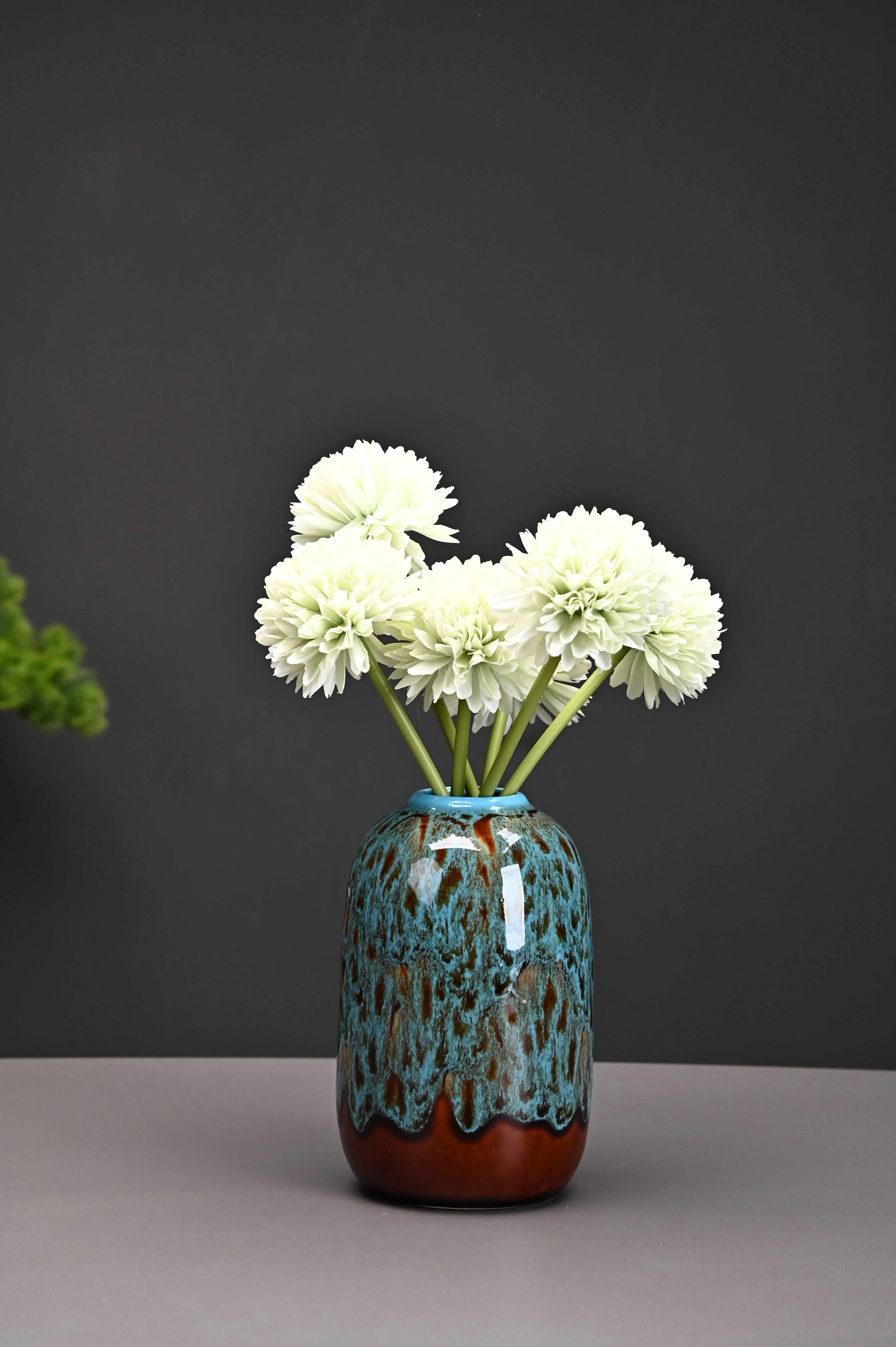 Warmth and Comfort in Every Detail: Handcrafted Ceramic Vase ( Set of 1 )