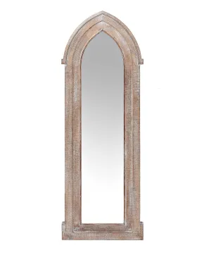 WILDWOOD Wood Wall Mirror | Wall Decorative | Wall Hanging | Living Room | Bedroom | Office Decor | Full Lenght Mirror | Only Frame with Out Mirror (48"x18")(Brown)