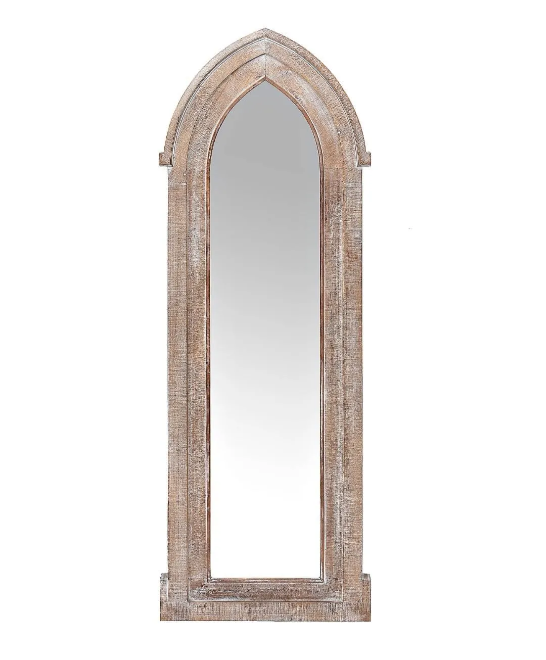 WILDWOOD Wood Wall Mirror | Wall Decorative | Wall Hanging | Living Room | Bedroom | Office Decor | Full Lenght Mirror | Only Frame with Out Mirror (48"x18")(Brown)