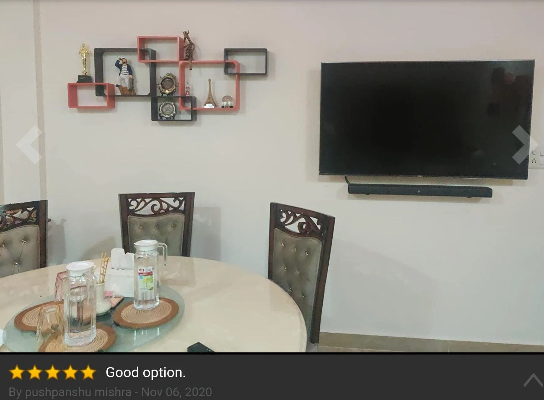 Wooden Twist Intersecting Wall Shelves (Set of 6)
